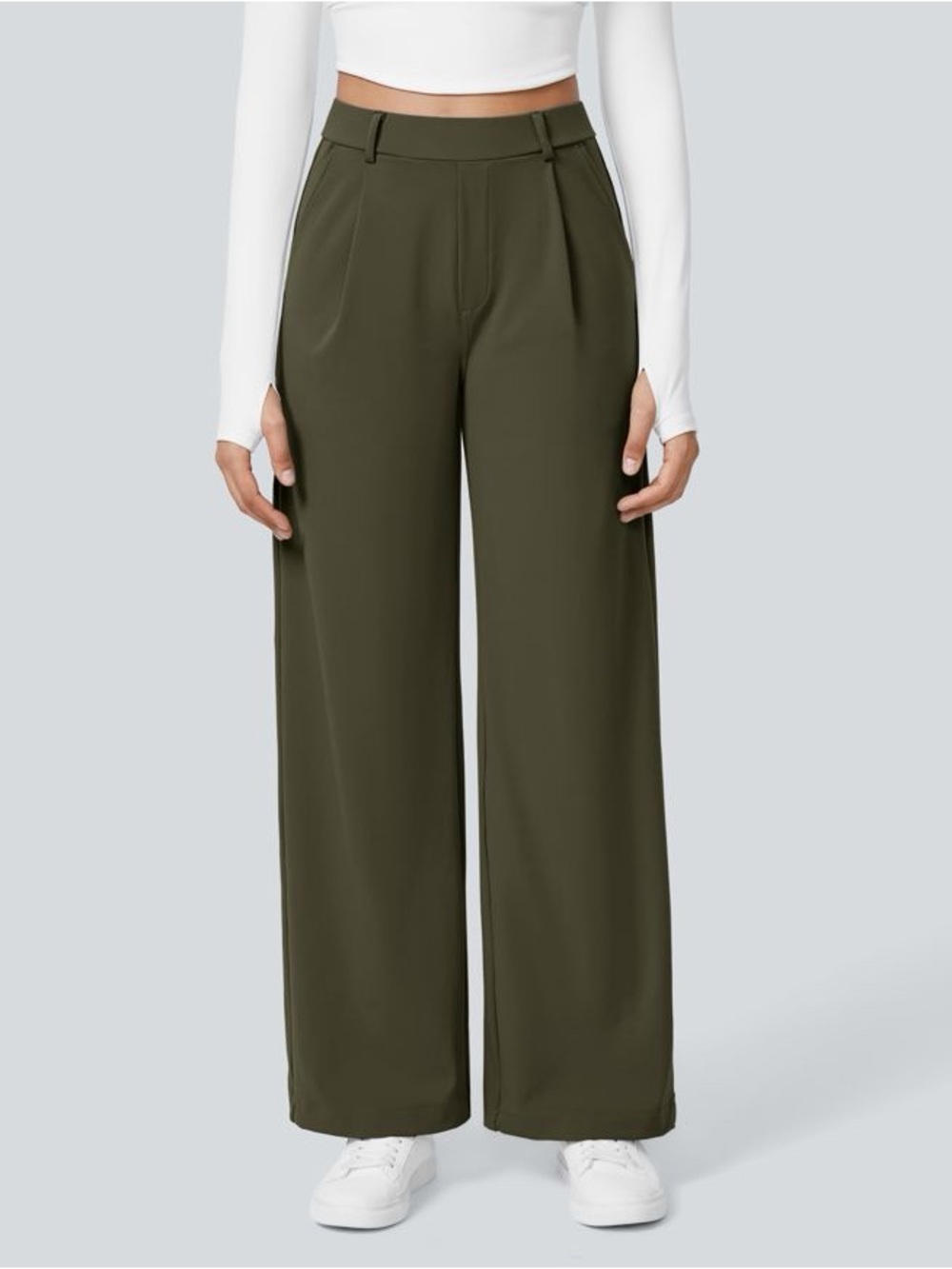 NEW Halara Flex Day Stretch High Waisted Pocket Straight Leg Suit Work Pants XL